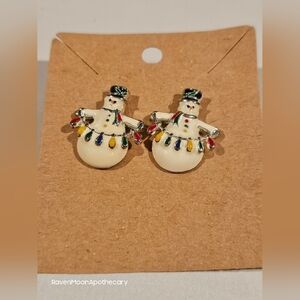 Snowman Earrings